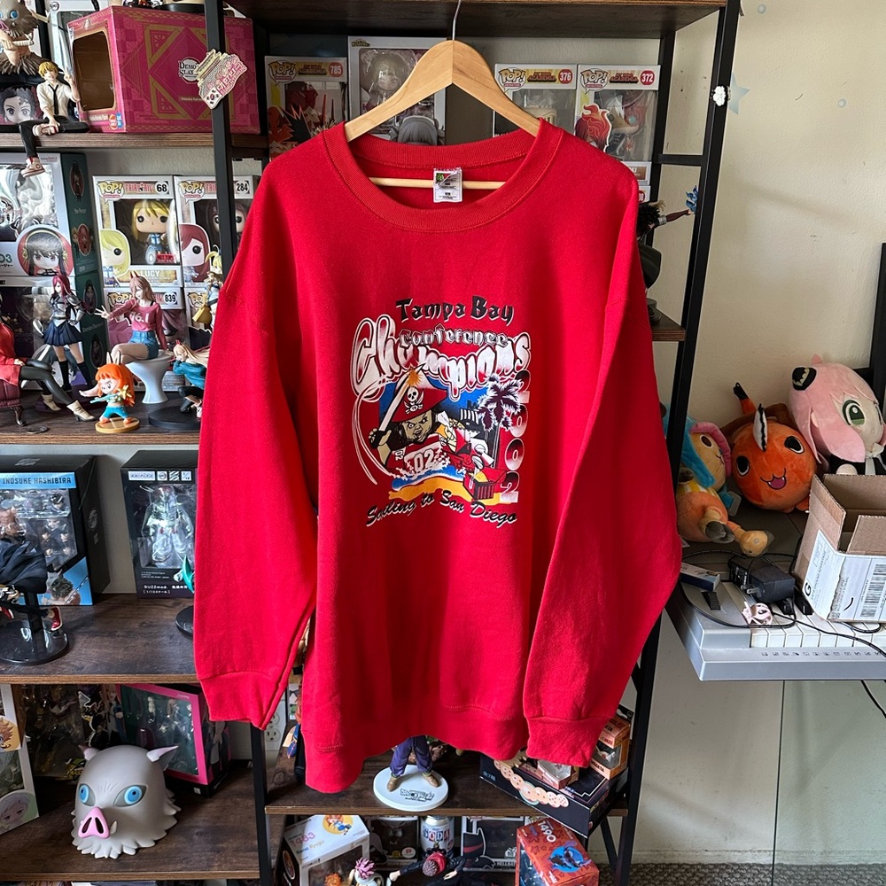 Vintage Buccaneers Chucky Red Fruit Of The Loom Sweatshirt Men’s Size 2XL 2002